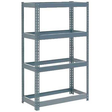 GLOBAL INDUSTRIAL Extra Heavy Duty Shelving 36W x 24D x 72H With 4 Shelves, No Deck, Gray B2297253